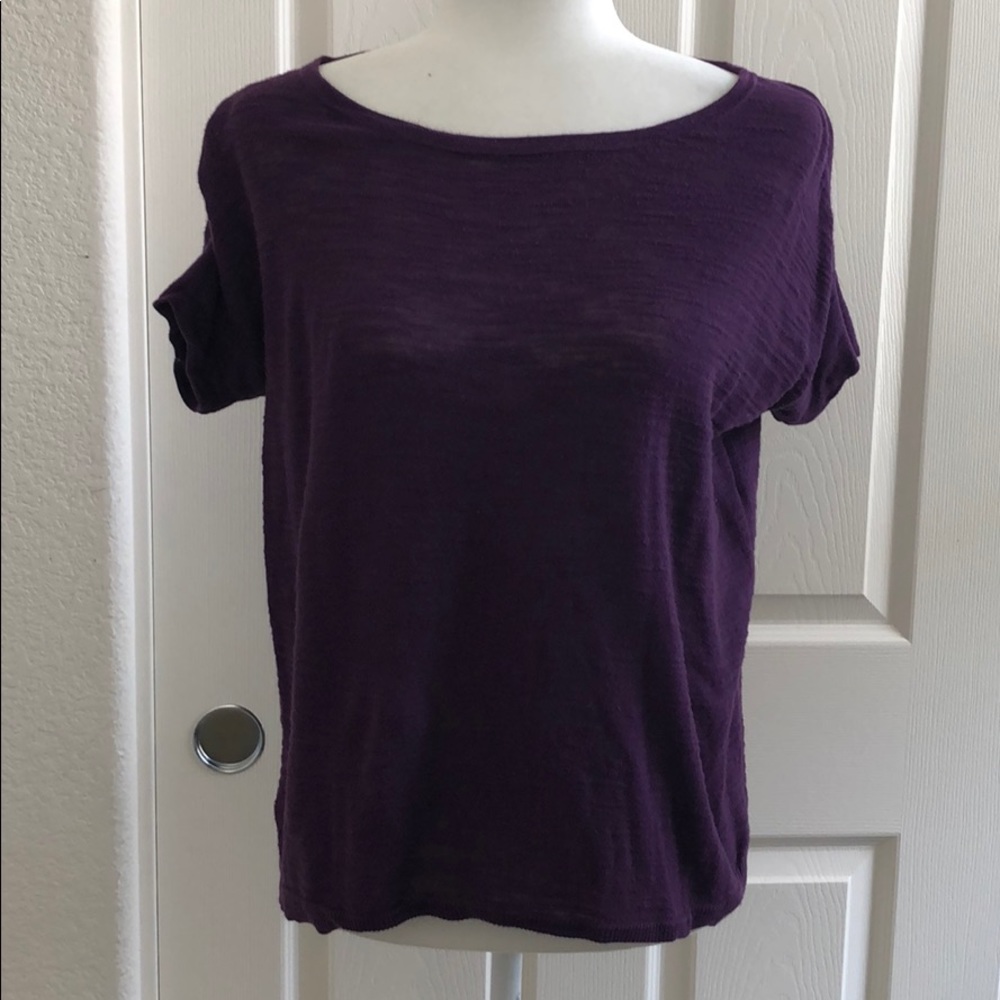 Purple LOFT short sleeve shirt